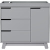 Hudson 3-Drawer Changer Dresser with Removable Changing Tray, Grey - Dressers - 1 - thumbnail