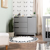Hudson 3-Drawer Changer Dresser with Removable Changing Tray, Grey - Dressers - 2