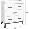 Scoot 3-Drawer Changer Dresser with Removable Changing Tray, Slate/White - Dressers - 4