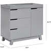 Hudson 3-Drawer Changer Dresser with Removable Changing Tray, Grey - Dressers - 5