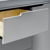 Hudson 3-Drawer Changer Dresser with Removable Changing Tray, Grey - Dressers - 6
