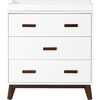Scoot 3-Drawer Changer Dresser in White/Walnut - Dressers - 1 - thumbnail