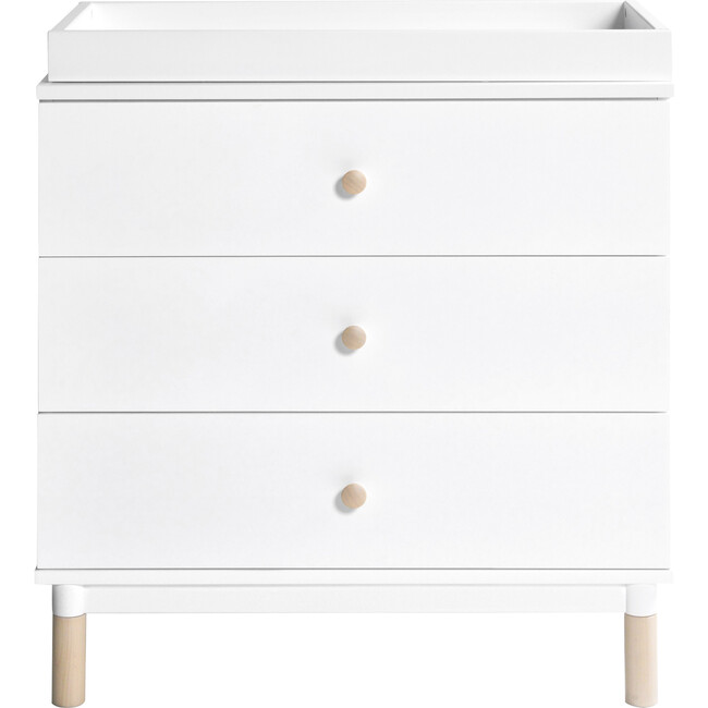 Gelato 3-Drawer Changer Dresser with Removable Changing Tray, White - Dressers - 1