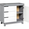 Hudson 3-Drawer Changer Dresser with Removable Changing Tray, Grey/White - Dressers - 5