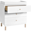 Gelato 3-Drawer Changer Dresser with Removable Changing Tray, White - Dressers - 3