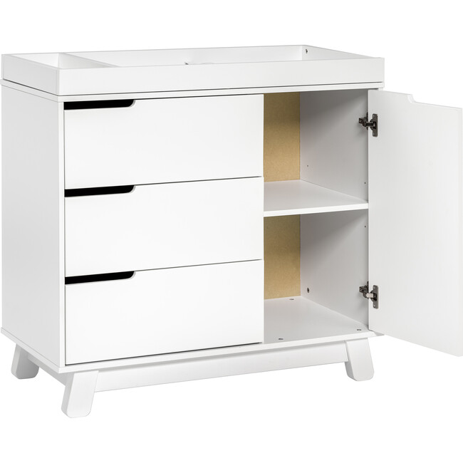 Hudson 3Drawer Changer Dresser with Removable Changing Tray, White