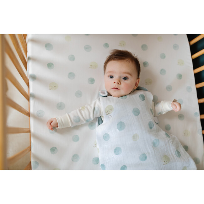 Luna Crib Sheet, Blue - Crib Sheets - 2