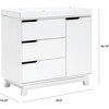 Hudson 3-Drawer Changer Dresser with Removable Changing Tray, White - Dressers - 4 - thumbnail