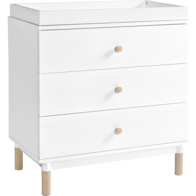 Gelato 3-Drawer Changer Dresser with Removable Changing Tray, White - Dressers - 7