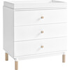 Gelato 3-Drawer Changer Dresser with Removable Changing Tray, White - Dressers - 7