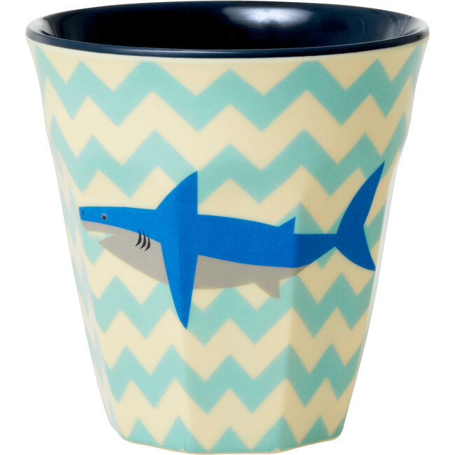 Set of 2 Medium Melamine Cups, Sharks