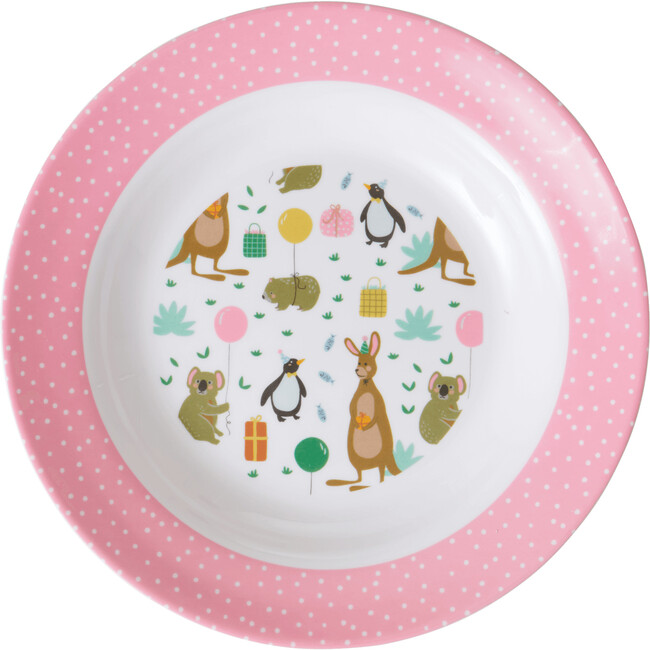 Melamine Kids Bowl, Party Animal Pink