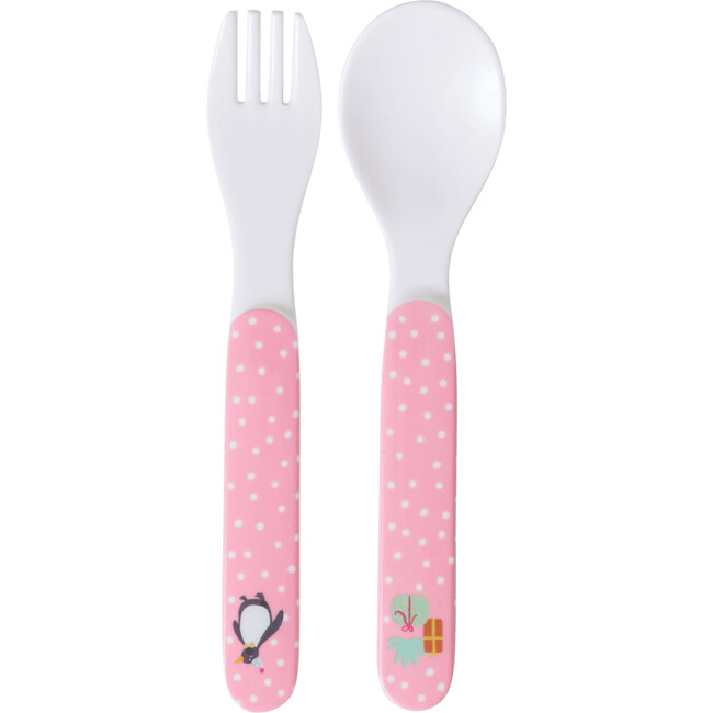 Melamine Baby Dinner Gift Set, Party Animal Pink