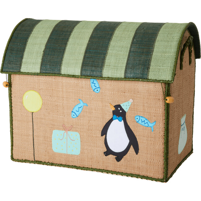 Set of 3 Raffia Storage Baskets, Birthday Animals - Tableware - 3