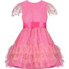 Cinderella Star Tulle Frill Luxury Baby Party Dress, Candy Pink - Dresses - 1 - thumbnail
