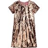 Coco Sequin Girls Party Dress, Pink Rose Gold - Dresses - 1 - thumbnail