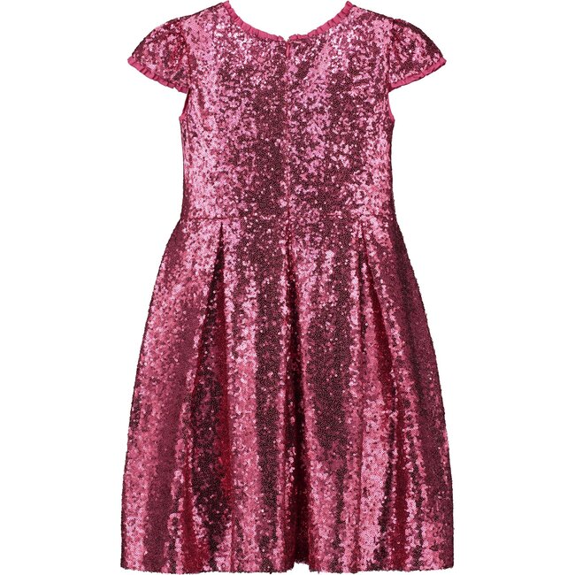 Dazzle Sequin Girls Party Dress, Candy Pink