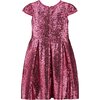 Dazzle Sequin Girls Party Dress, Candy Pink - Dresses - 2