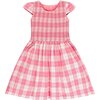 Bonnie Plaid Cotton Smocked Baby Party Dress, Pink - Dresses - 1 - thumbnail