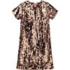 Coco Sequin Girls Party Dress, Pink Rose Gold - Dresses - 2