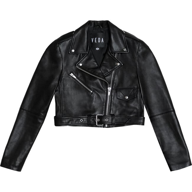 Women's Jane Leather Jacket, Black