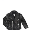 Kid's Boone's Leather Jacket, Black - Jackets - 1 - thumbnail