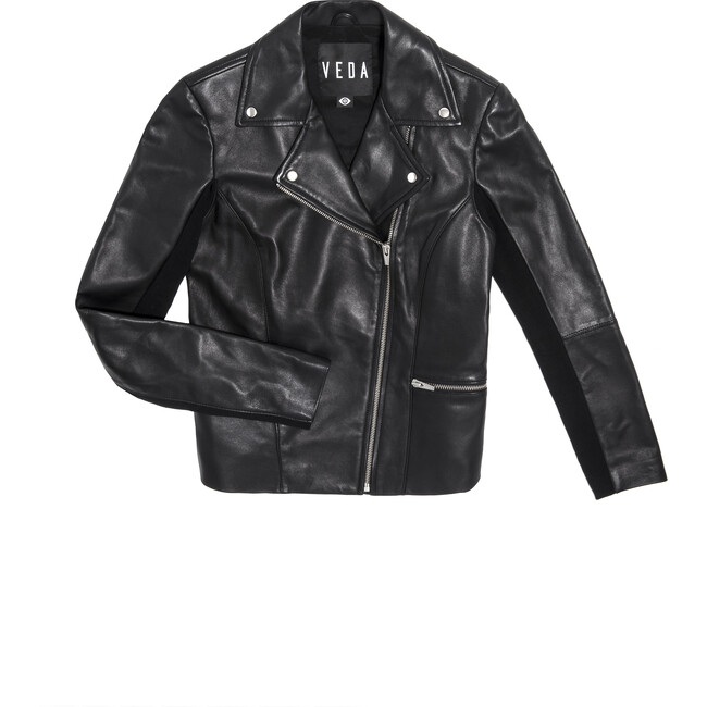 Women's Dallas Smooth Leather Jacket, Black - Jackets - 1