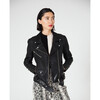 Women's Jayne Croc Classic Leather Jacket, Black - Jackets - 2