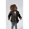 Kid's Boone's Leather Jacket, Black - Jackets - 5 - thumbnail
