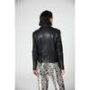 Women's Jayne Croc Classic Leather Jacket, Black - Jackets - 5 - thumbnail