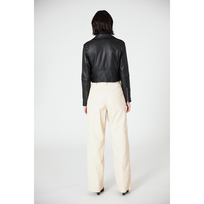 Women's Jane Leather Jacket, Black - Jackets - 6