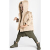 Kids Quilted Nylon Puffer Vest, Beige - Vests - 2
