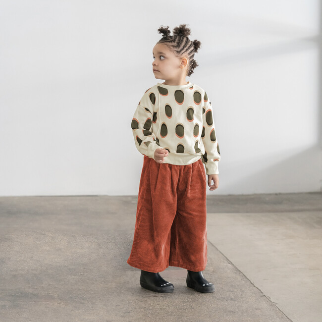 Kids Corduroy Wide Pull-On Pants, Coral