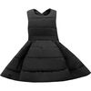 Quilted Nylon Pinafore Dress, Black - Dresses - 1 - thumbnail