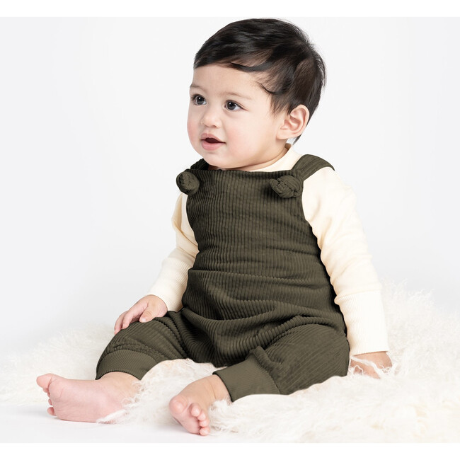 Baby Long Sleeve Henley, Cream - Shirts - 2