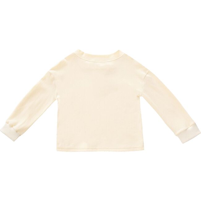 Baby Long Sleeve Henley, Cream - Shirts - 3