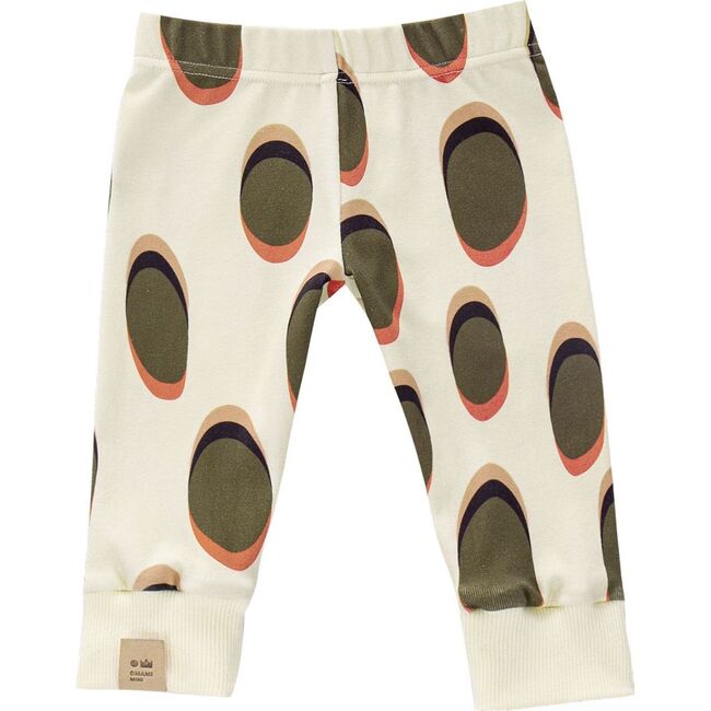 Baby Leggings with Rib Cuffs, Cream - Leggings - 1