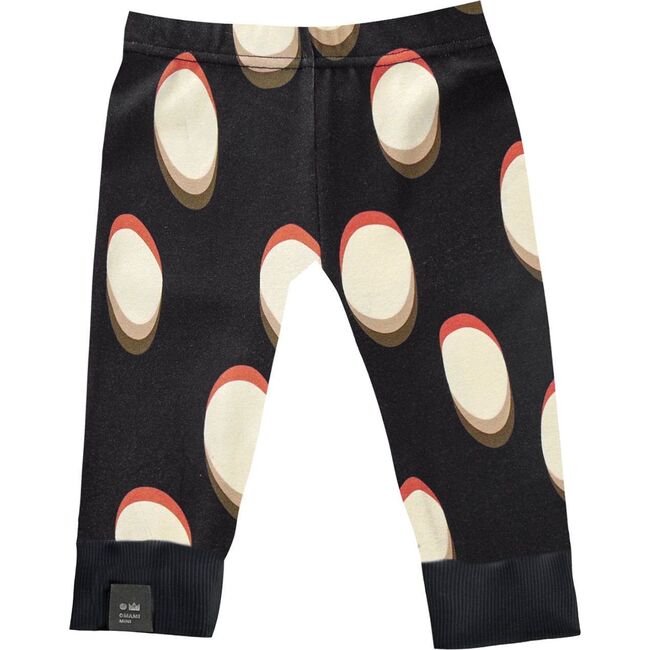 Baby Leggings with Rib Cuffs, Black - Leggings - 1