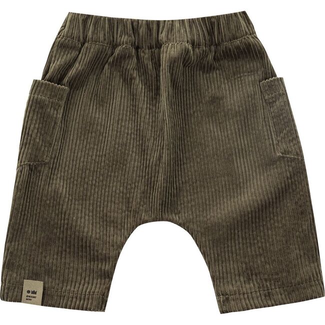 Baby Corduroy Harem Pants, Olive - Pants - 1