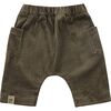 Baby Corduroy Harem Pants, Olive - Pants - 1 - thumbnail