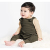 Baby Corduroy Dungarees, Olive - Overalls - 2