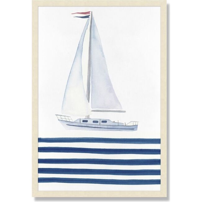 Striped Sails Framed Art, Blue