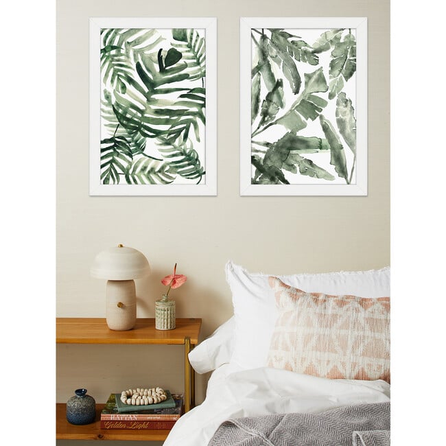 Watercolor Foliage Framed Art, Green - Art - 2