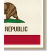 California Republic Flag Framed Art, Red/Cream - Art - 3