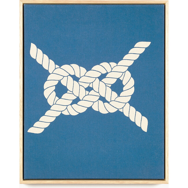 Salior's Knot Canvas Framed Art, Blue