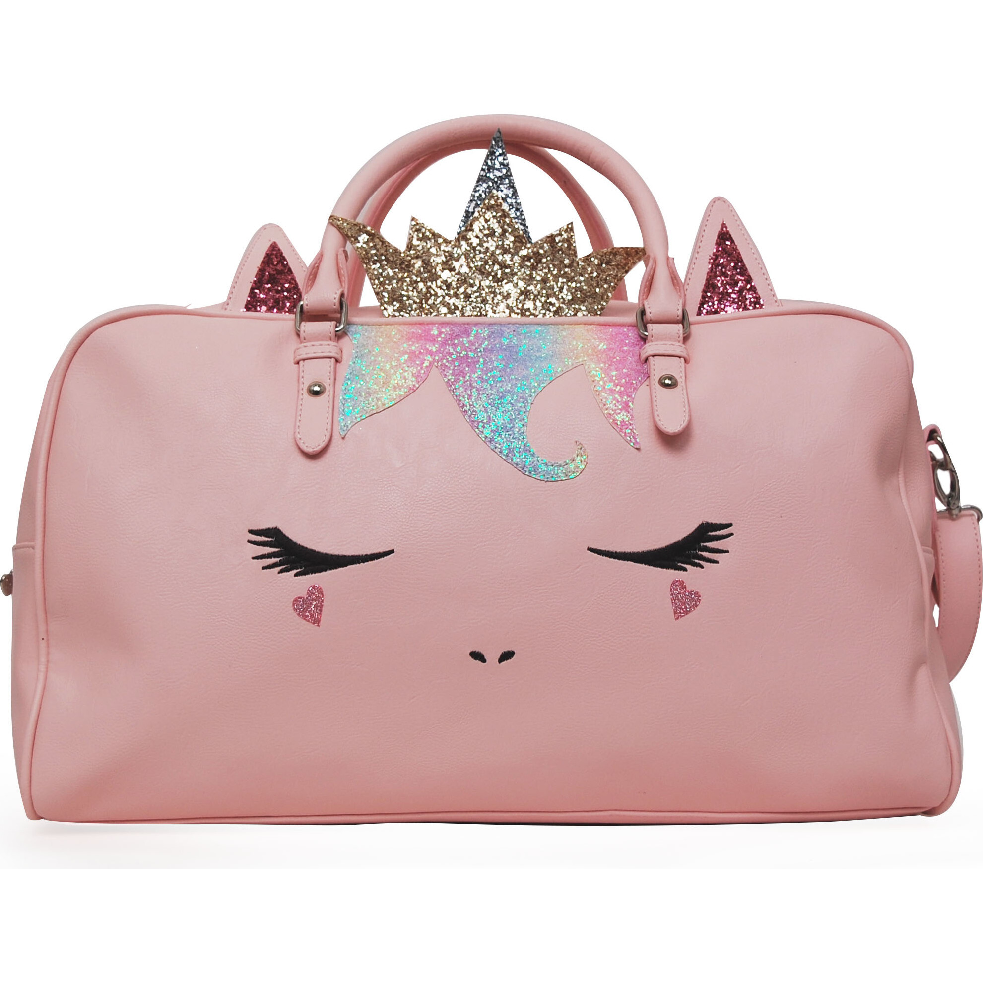 Sugar Glitter Queen Unicorn Duffle Bag, Pink - OMG Accessories