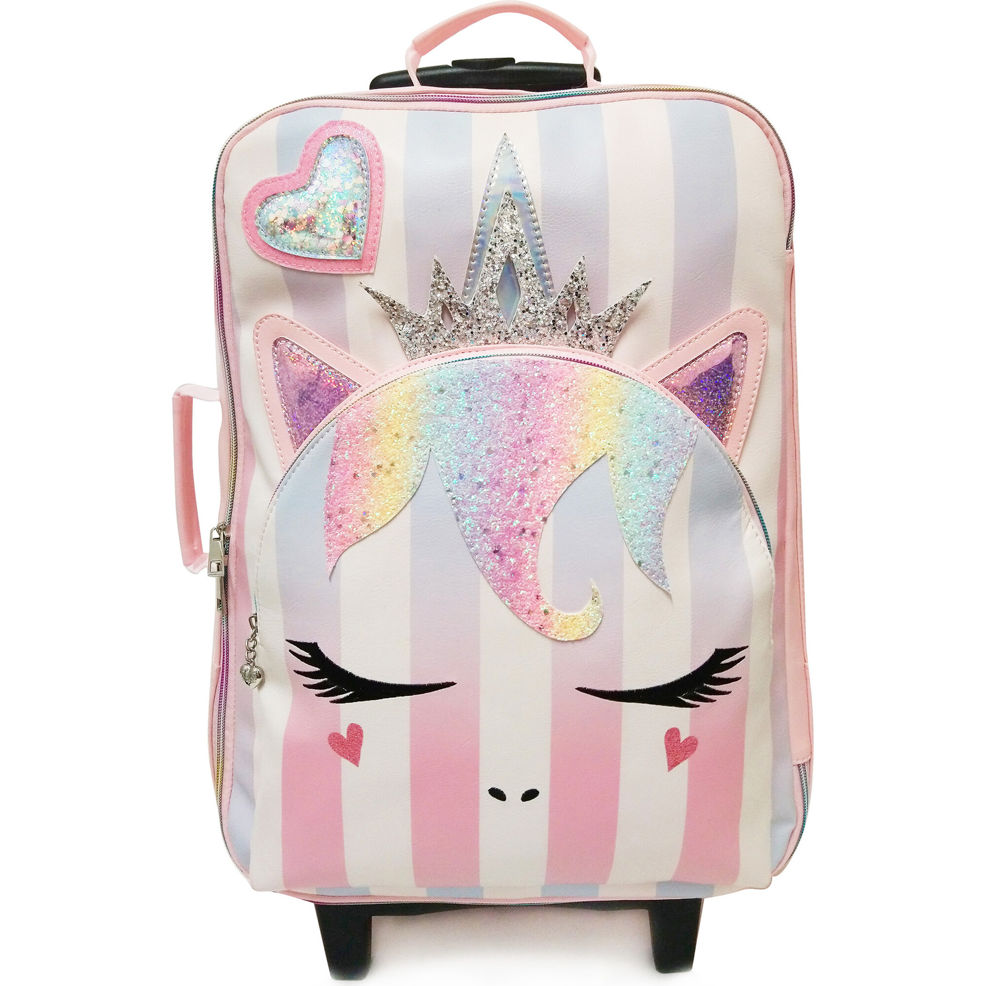 Queen Miss Gwen Unicorn Ombre Striped Luggage Pink OMG Accessories Bags Maisonette