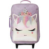 Flower Crown Miss Gwen Unicorn Perforated Luggage, Lavender - Bags - 1 - thumbnail