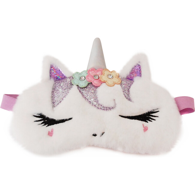 Flower Crown Plush Miss Gwen Unicorn Eyemask, Lavender - Eye Masks - 1