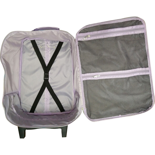 Flower Crown Miss Gwen Unicorn Perforated Luggage, Lavender - Bags - 6